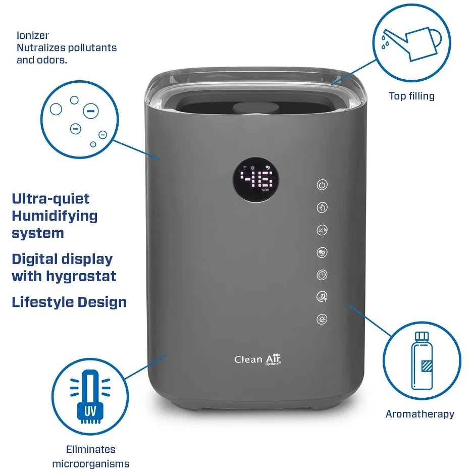 Clean Air Optima CA-605T Smart luchtbevochtiger zwart, foto 3
