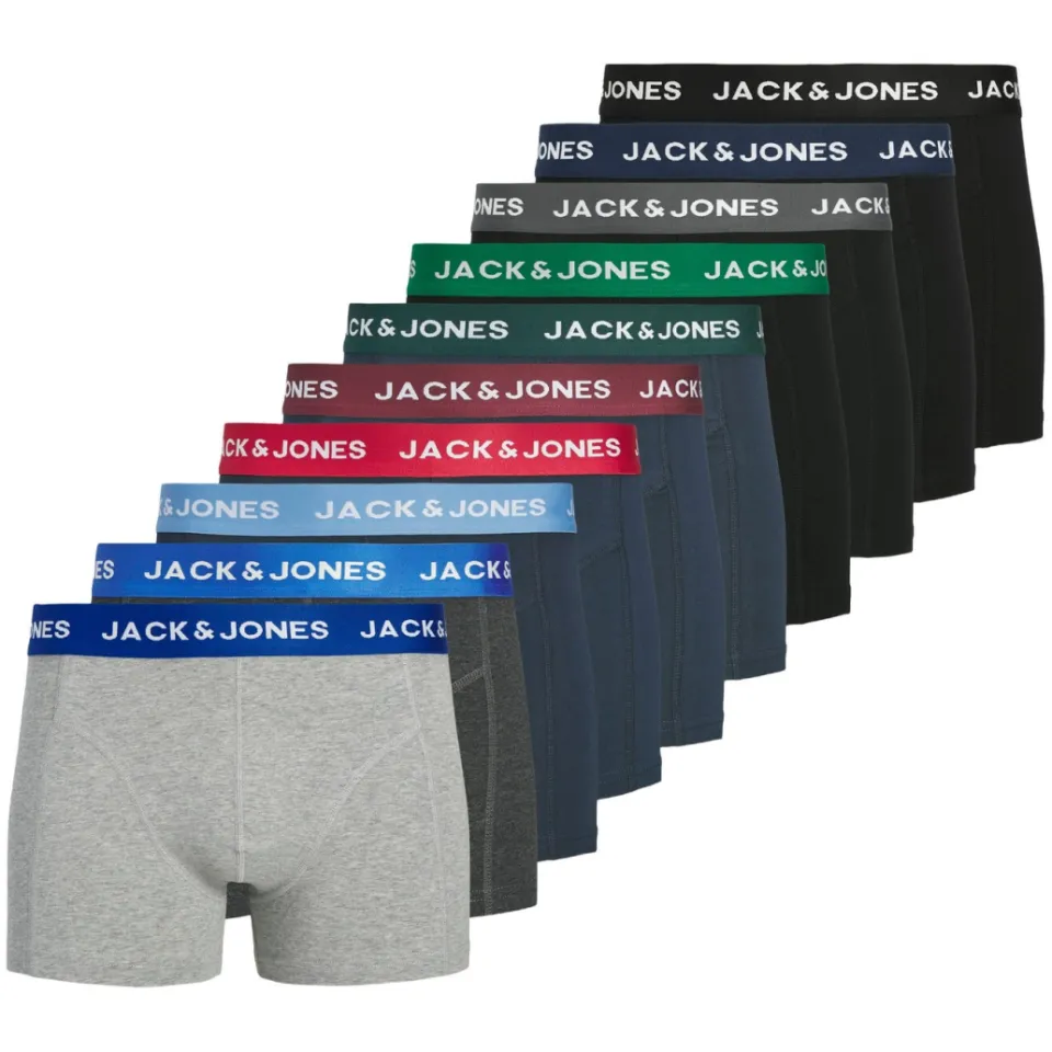 Jack & Jones boxershort JACSOLID (set van 10) grijs/donkerblauw/zwart, foto 2