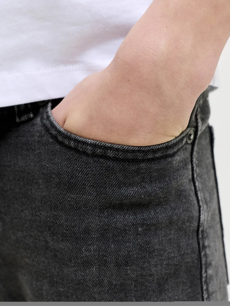 Jack & Jones JJIRICK JJORIGINAL denimshort black denim, foto 8