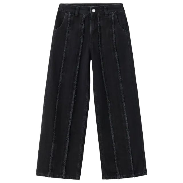 Mango Kids wide leg jeans - changeant grijs