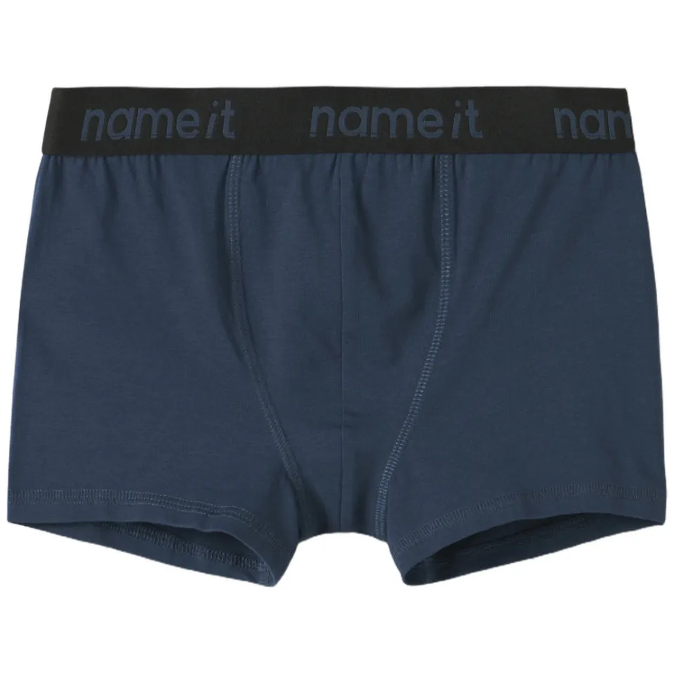 NAME IT boxershorts set van 3 donkerblauw zwart, foto 4