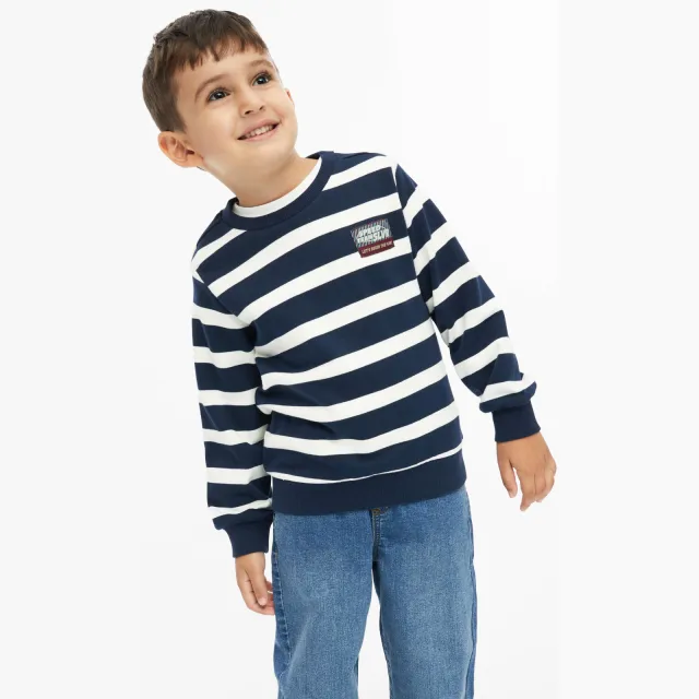 s.Oliver gestreepte sweater - marineblauw marineblauw/wit