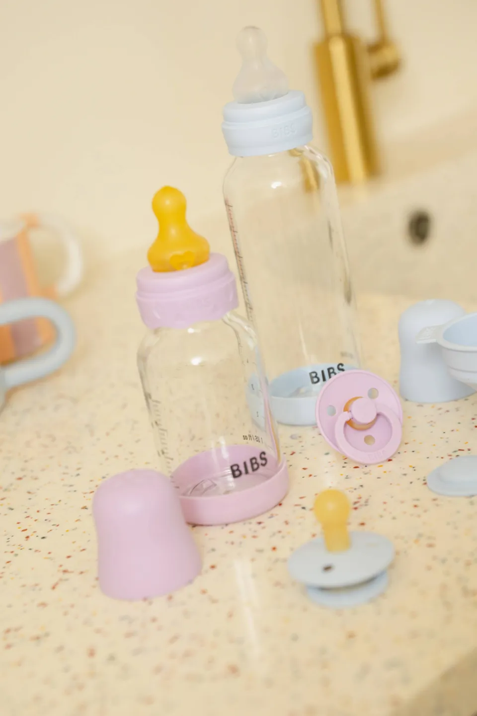 Bibs glazen babyfles 120 ml sage, foto 6