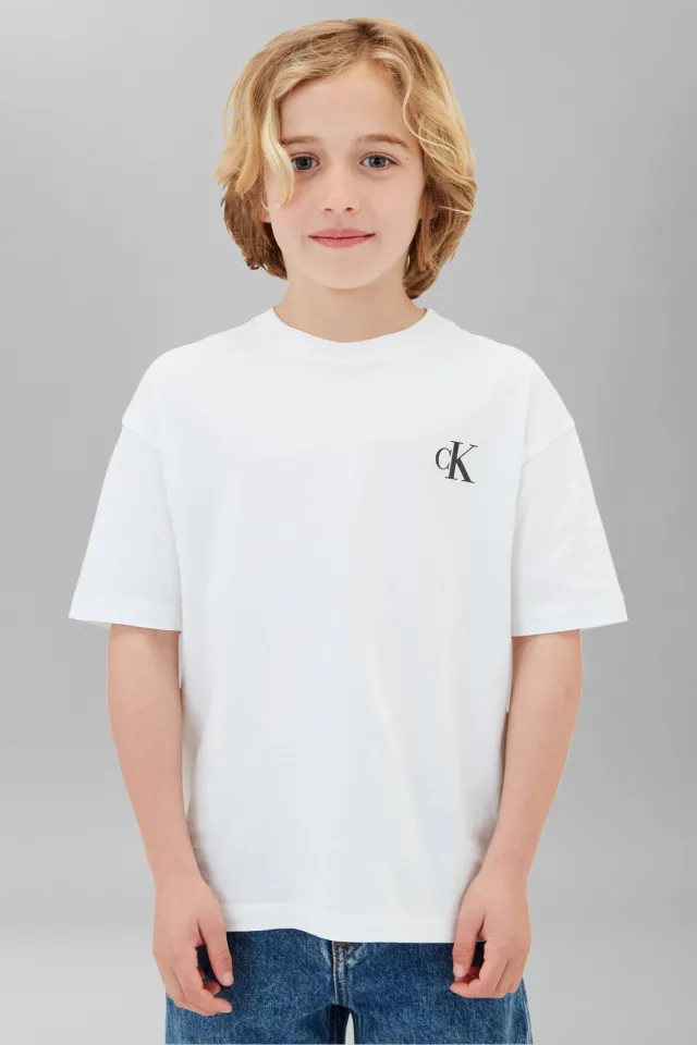 Calvin Klein T-shirts wit/zwart set van 2