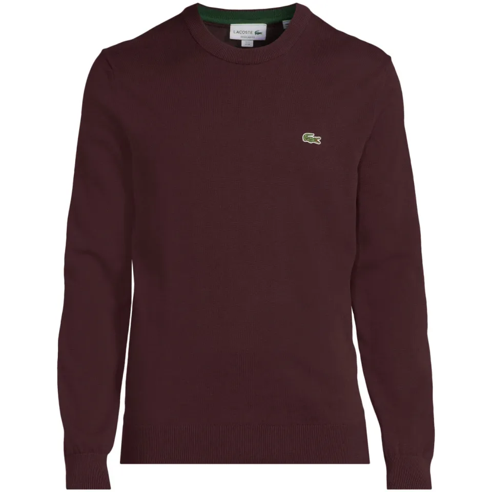 Lacoste regular fit gebreide trui - roodbruin, foto 2