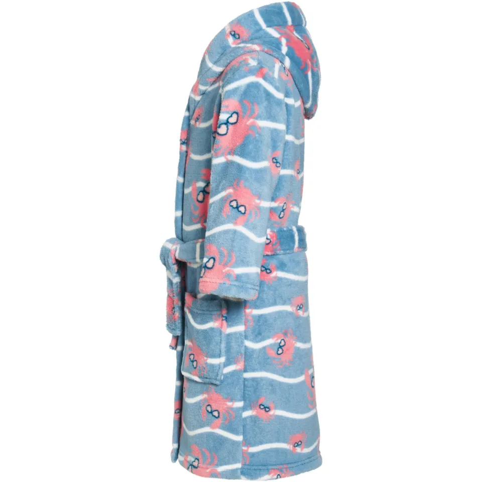 Playshoes badjas Crab lichtblauw/roze, foto 2