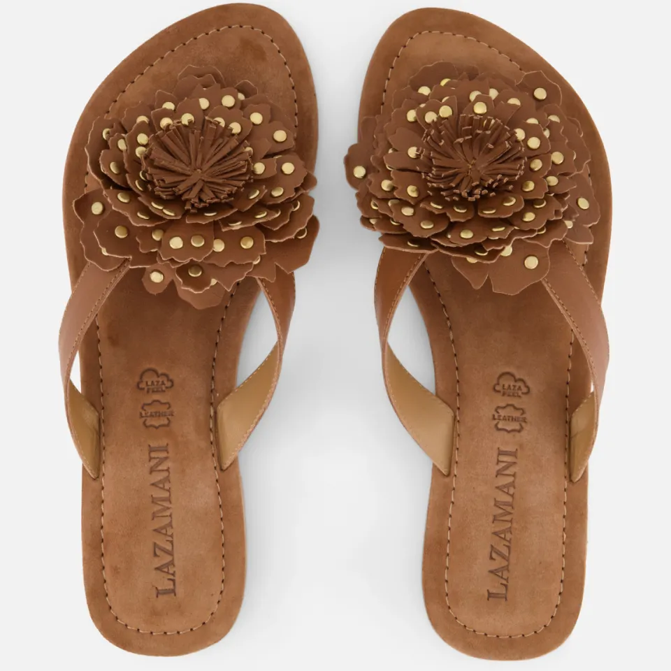 Lazamani slippers cognac, foto 3