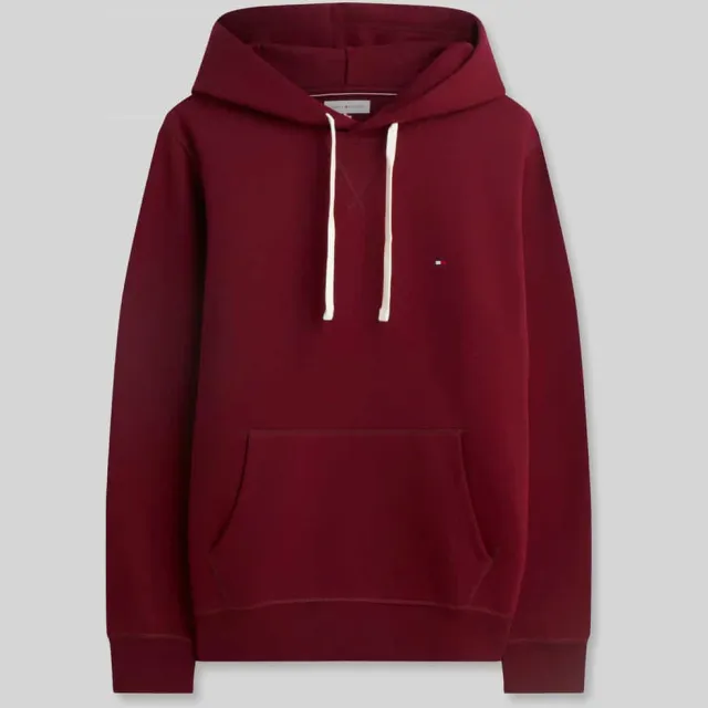 Tommy Hilfiger regular fit hoodie van katoenmix bordeaux, foto 2