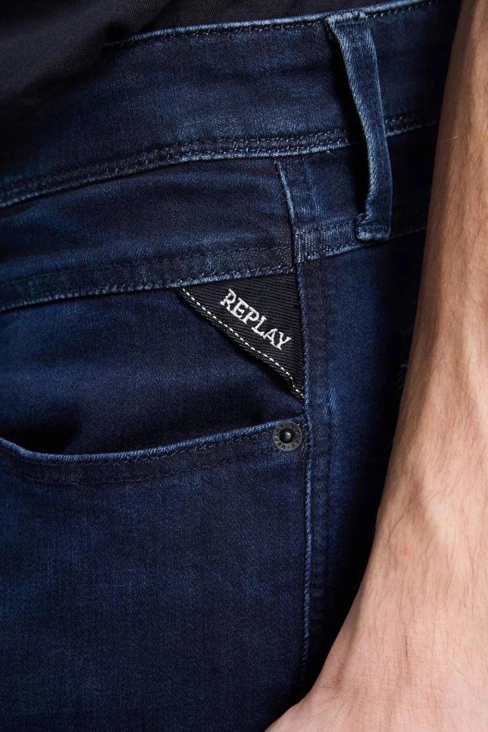 Replay slim fit jeans ANBASS dark blue, foto 7