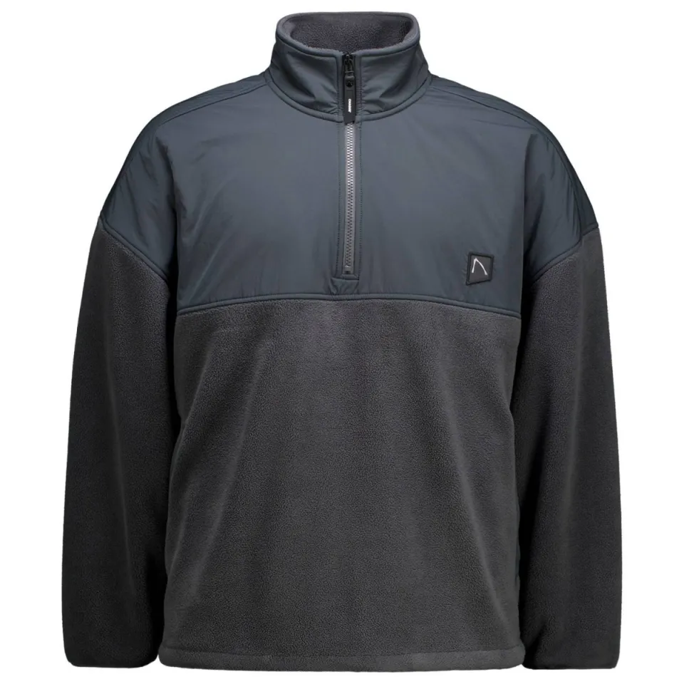 CHASIN' Ridge Half Zip relaxed fit fleecetrui - grijs, foto 2