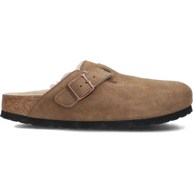 Birkenstock Dames Instappers Boston Shear Sue - Camel