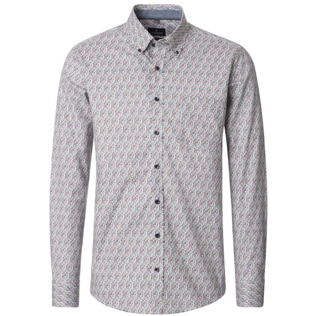 Casa Moda Overhemd Lange Mouw Casamoda Overhemd Print Blauw En Rood, foto 2