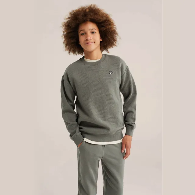 WE Fashion sweater - grijsgroen