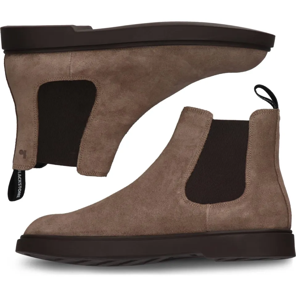 Blackstone Pave Dean - Almond - Suede chelsea boots light brown, foto 3