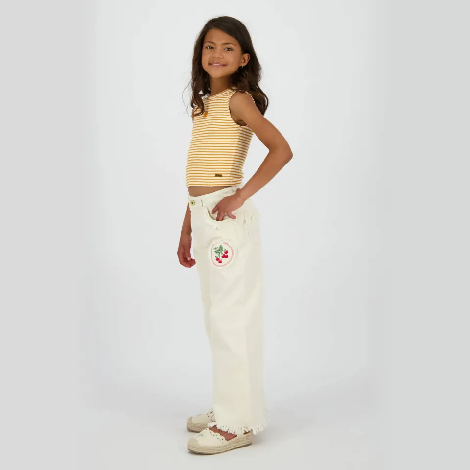 Vingino Cassie Special high waist wide leg jeans wit, foto 4