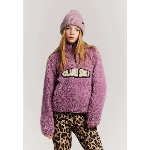 Protest rechtvallende teddy sweater met tekst - lila, foto 2