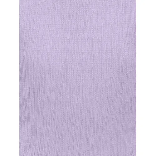 Only Girl T-shirt met textuur lila, foto 3