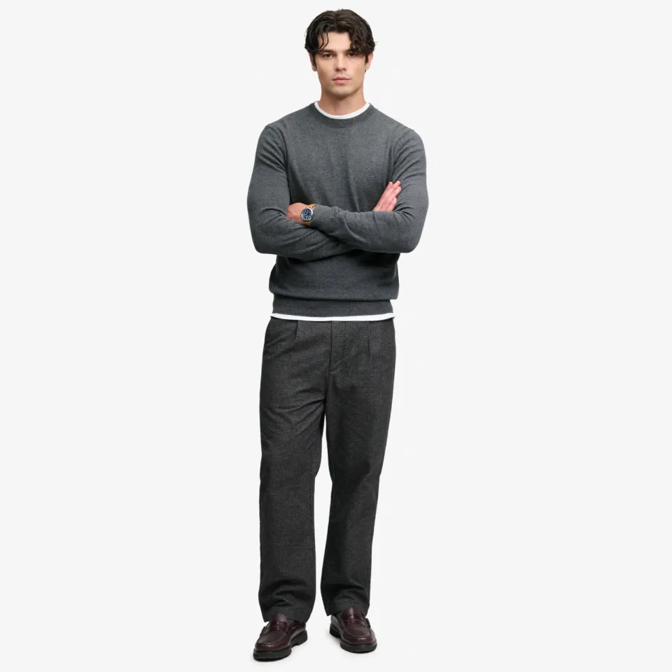 Superdry regular fit gebreide trui met wol - iron grey marl, foto 3