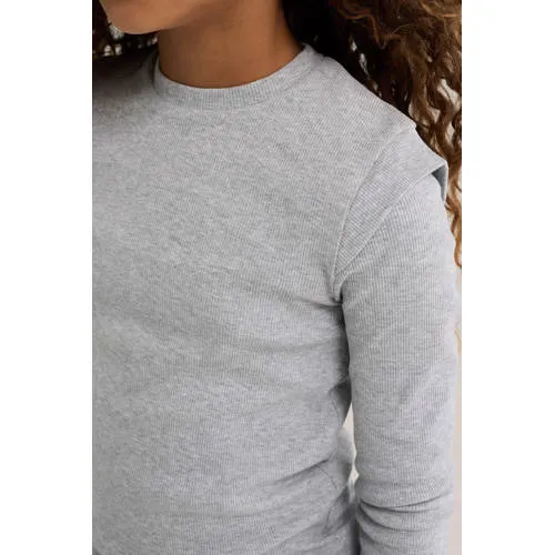 WE Fashion longsleeve grijs melange, foto 4