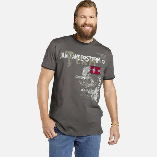 Jan Vanderstorm SÖLVE t-shirt donkergrijs