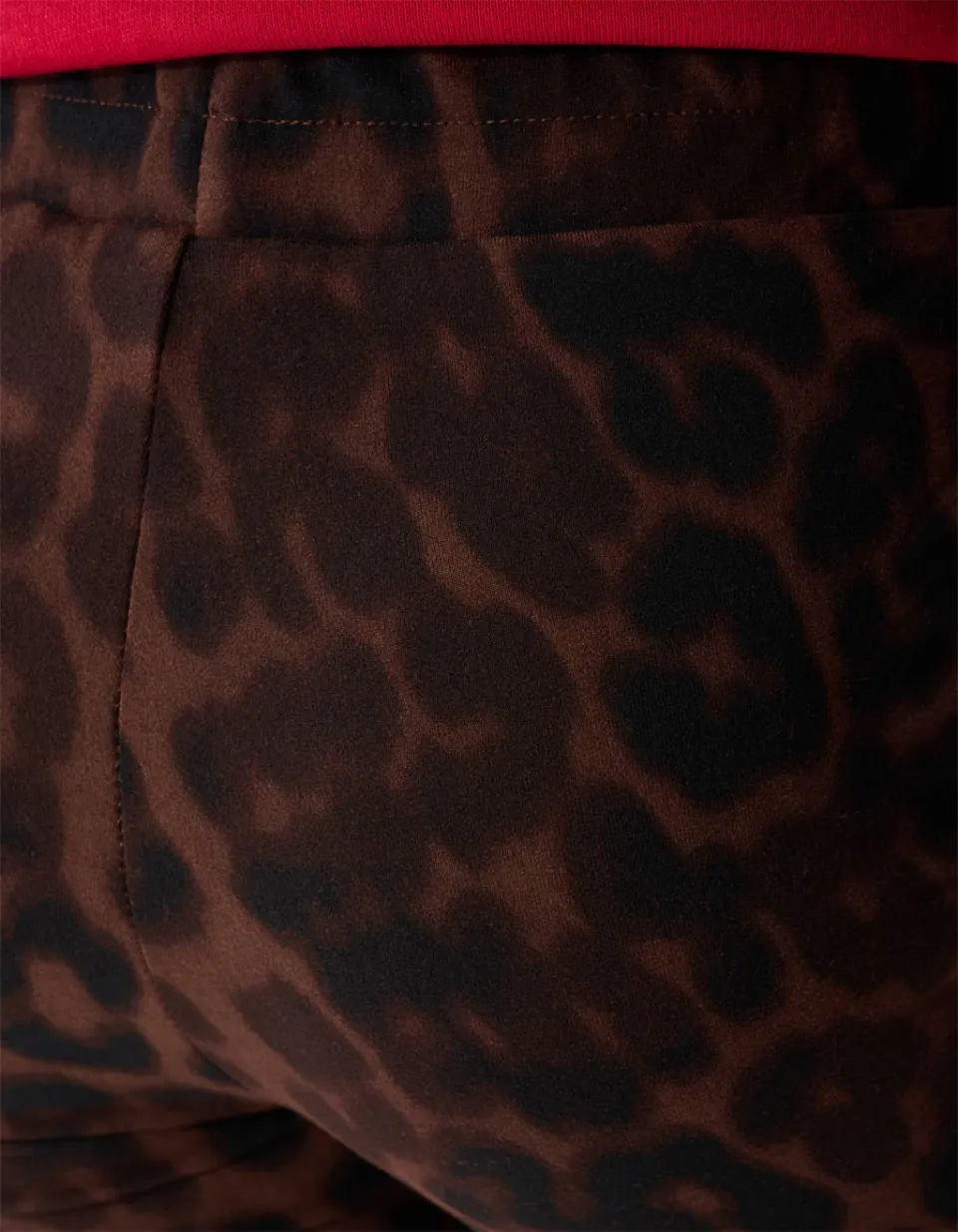 Shoeby legging panterprint donkerbruin donkerrood, foto 6