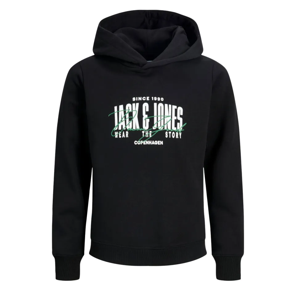 Jack & Jones JUNIOR hoodie met logo - zwart, foto 3