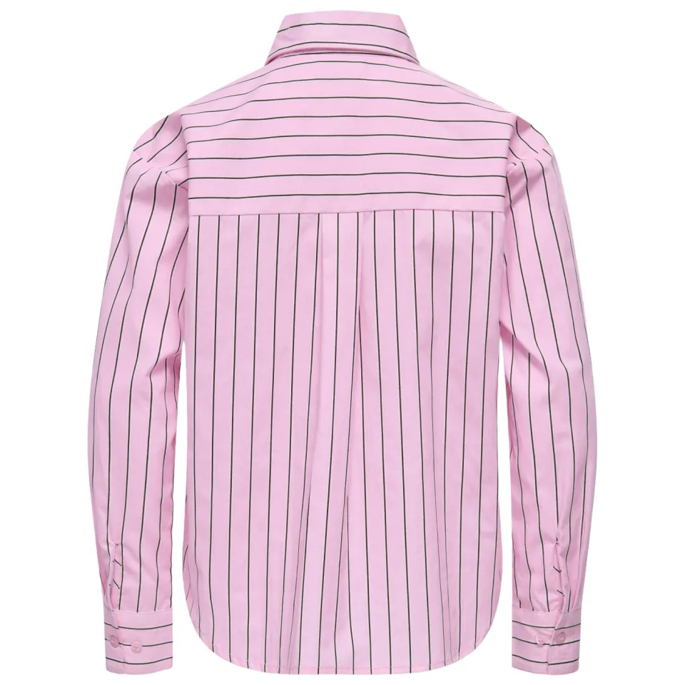 Only gestreepte blouse roze, foto 2
