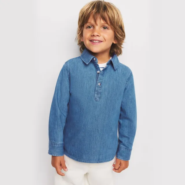 Mango Kids denim overhemd - mediumblauw Medium blue denim