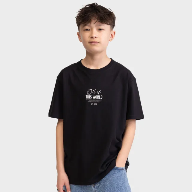 Redefined Rebel T-shirt met backprint - zwart