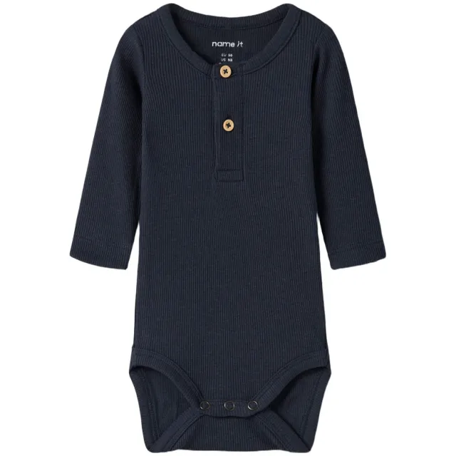 NAME IT BABY ribgebreide romper NBMKAB donkerblauw dark sapphire, foto 2