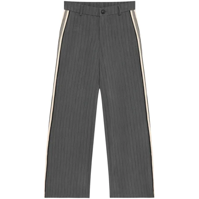 Indian Blue Jeans wide leg gestreepte pantalon grijs, foto 2