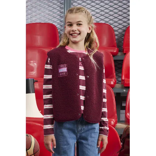 Z8 kids teddy gilet Lilou donkerrood, foto 5