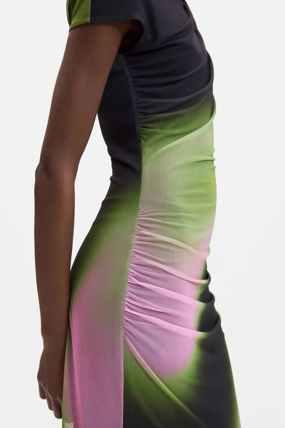Desigual midi zomerjurk met print groen, foto 4