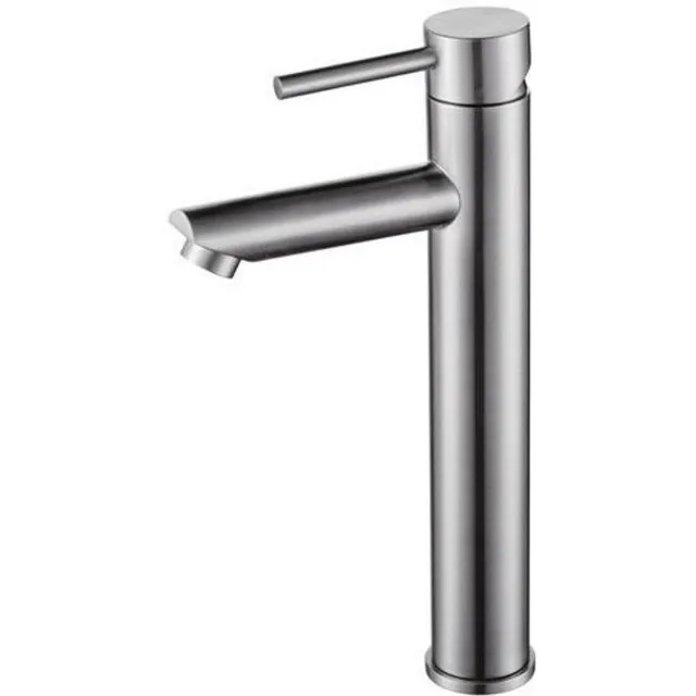 Sanilux wastafelmengkraan RVS rond opbouw