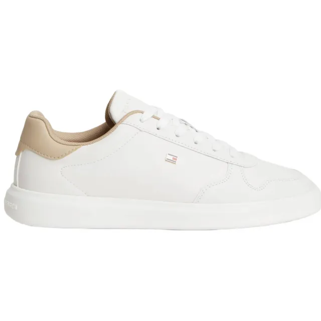 Tommy Hilfiger leren sneakers - wit/beige