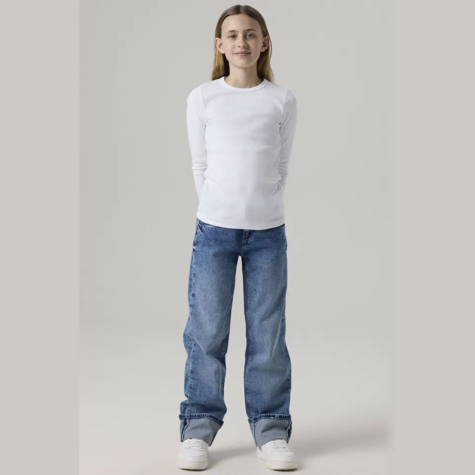 NAME IT KIDS straight leg jeans medium blue denim