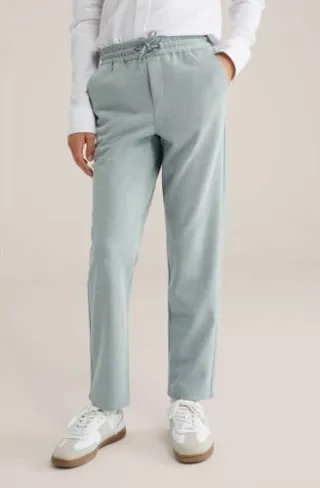 WE Fashion tapered casual broek lichtgroen, foto 4