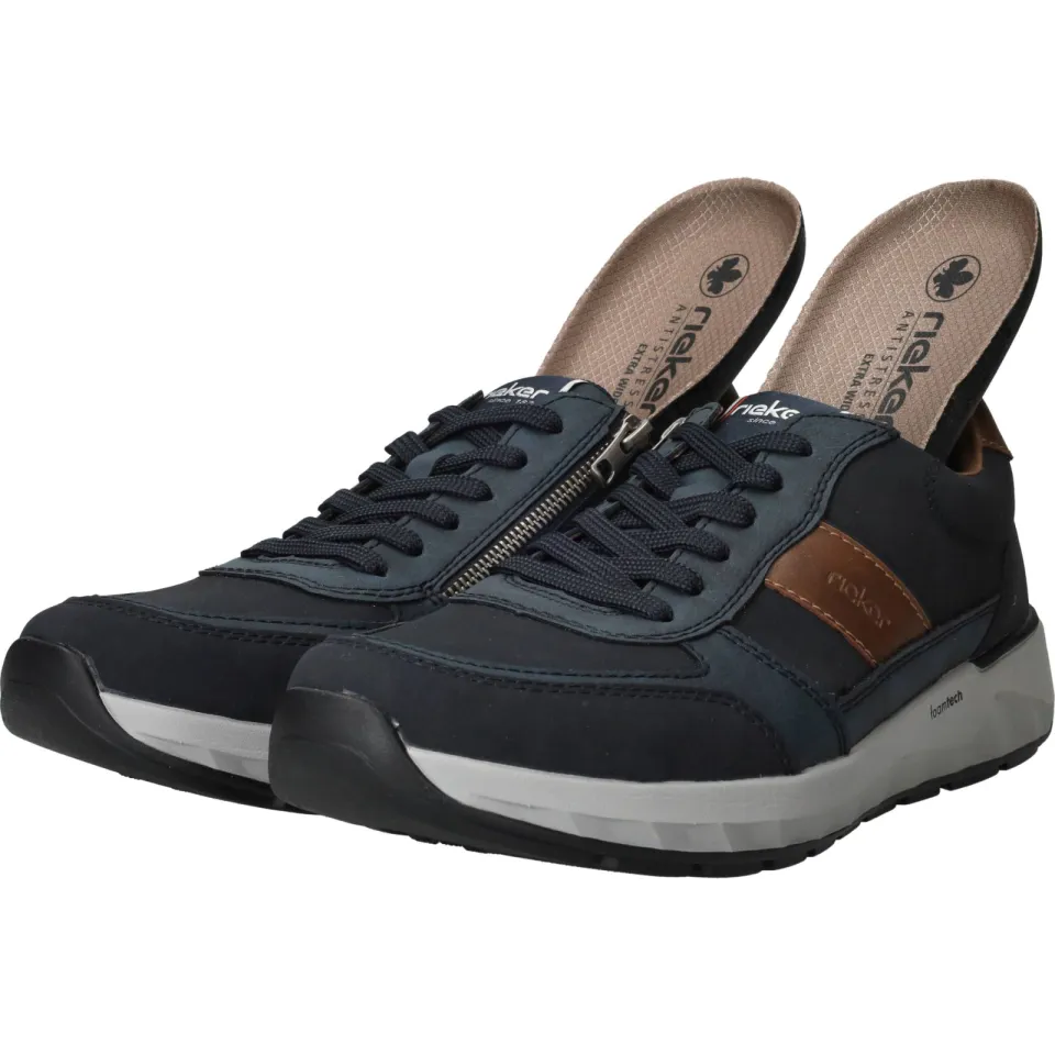 Rieker Sneakers zwart met roze details, foto 8
