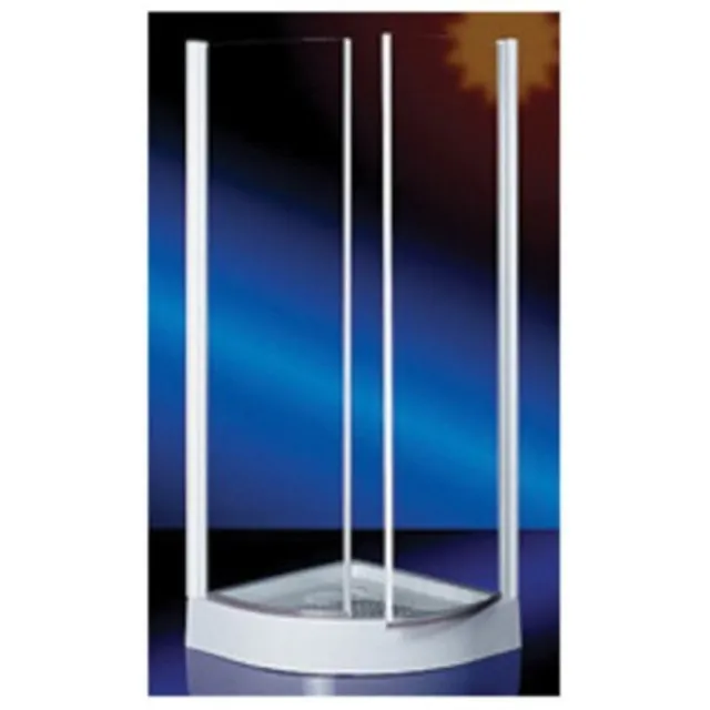 Plieger Douchecabine Hoekinstap Royal Kwartrond Draaideur 6 mm Glas 90x190 cm Chroom