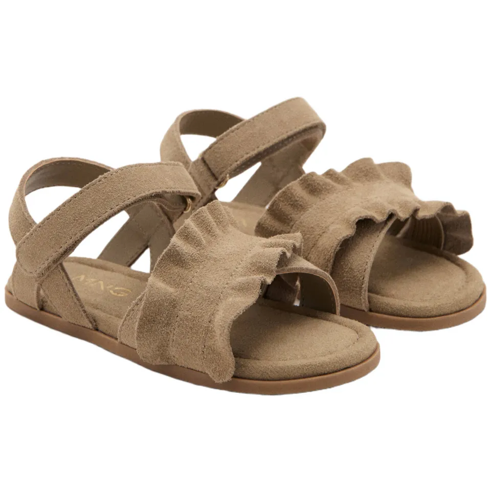 Mango Kids leren sandalen bruin, foto 2