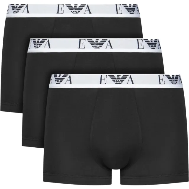 Emporio Armani Trunk Boxershorts Heren (3-pack) Zwart