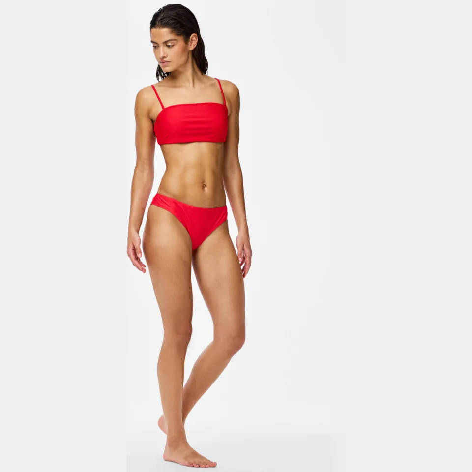 Pieces bikinibroekje PCBAOMI koraalrood