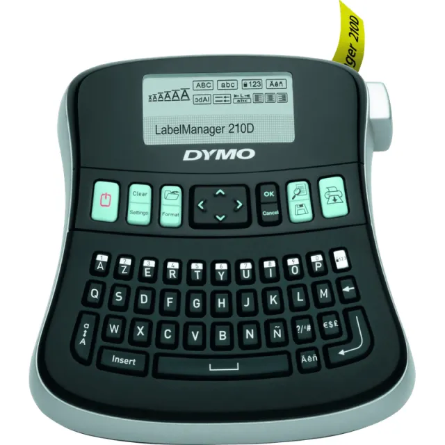 Dymo Labelprinter dymo labelmanager 210d draagbaar Qwerty 12mm zwart