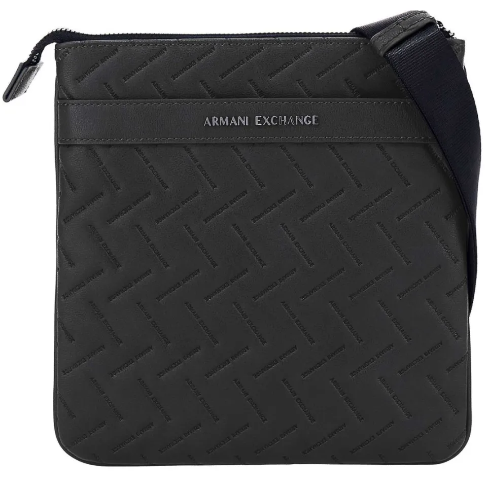 Armani Exchange Embedded Brand messenger tas zwart, foto 2