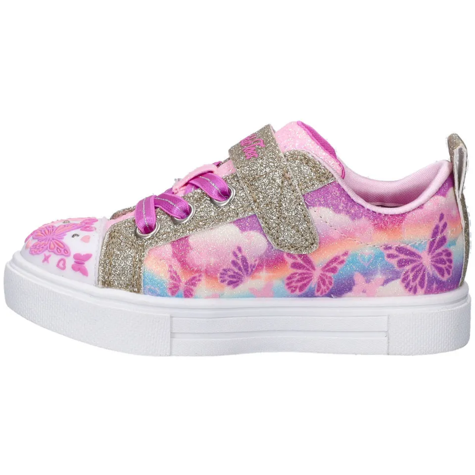 Skechers imitatieleren sneakers met glitters - roze, foto 3