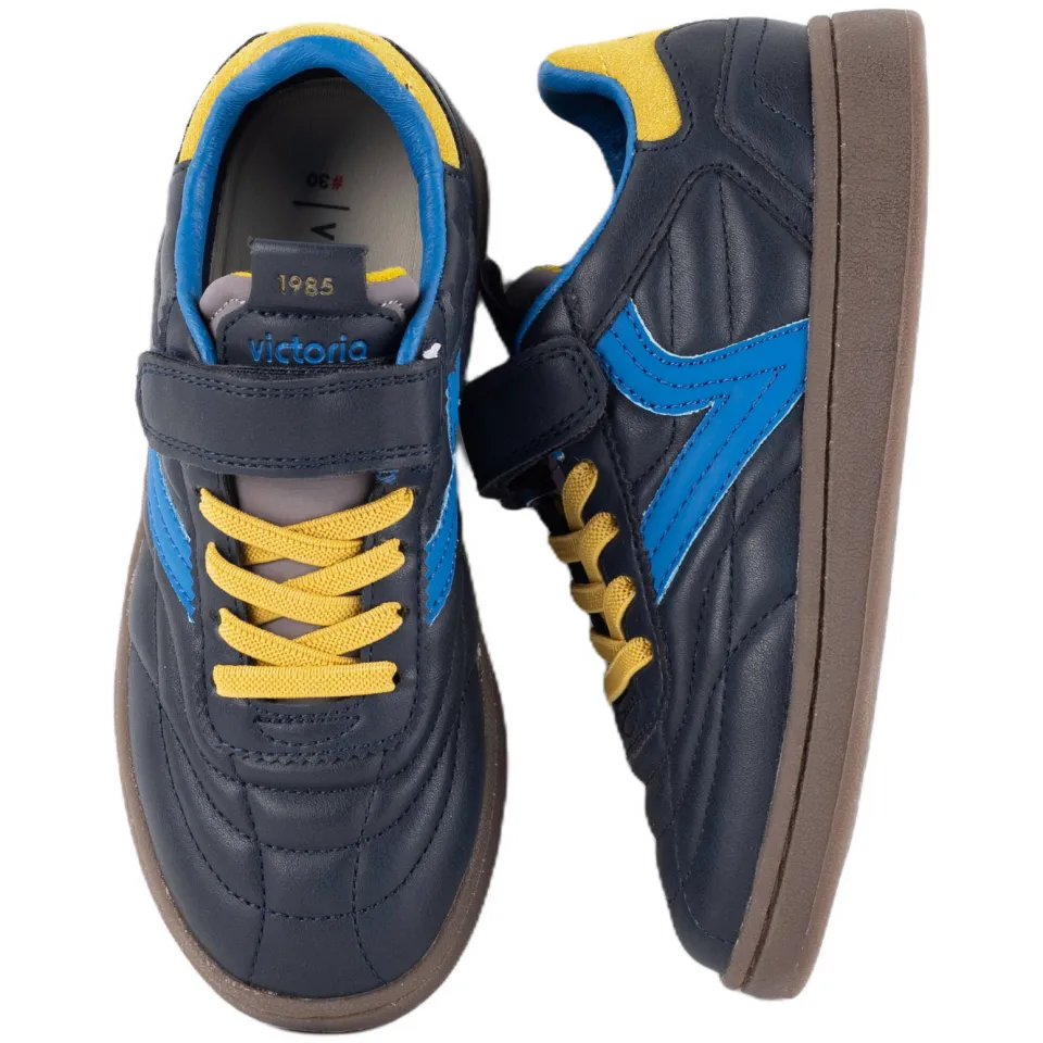 Victoria sneakers - donkerblauw/geel, foto 3