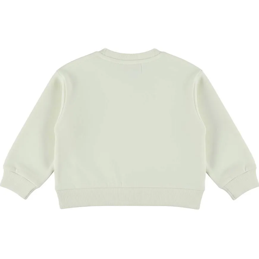 Dirkje rechtvallende sweater met hartjes - wit/rood, foto 2