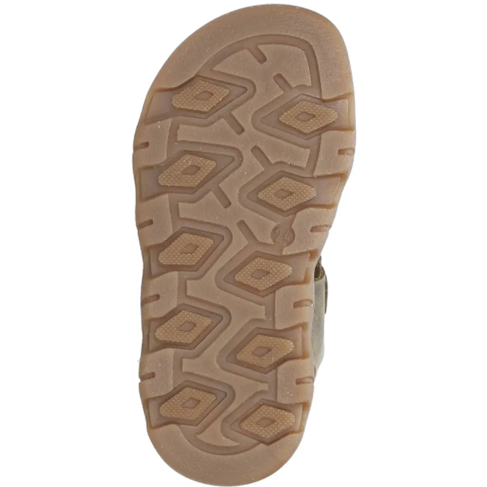 Develab leren sandalen kaki, foto 2