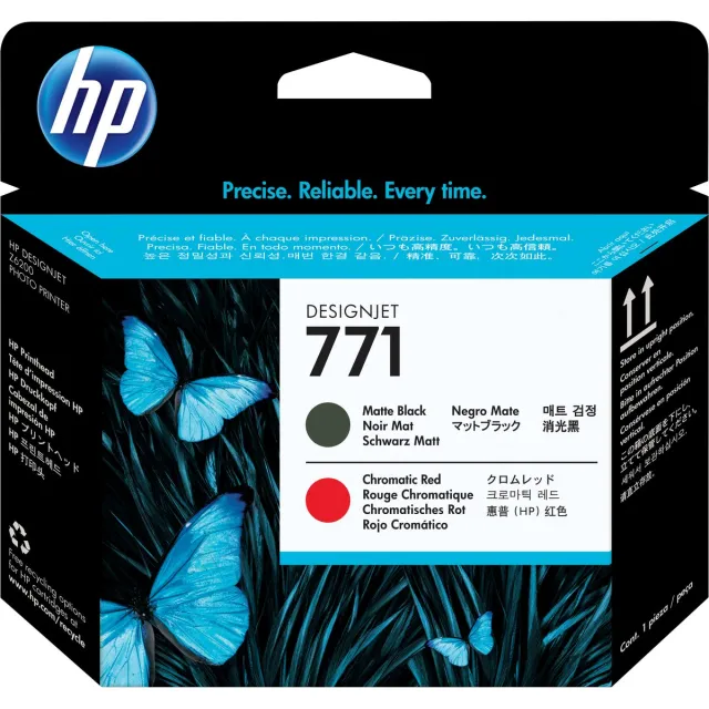 Hp 771 CE017A Printkop Mat Zwart + Rood black