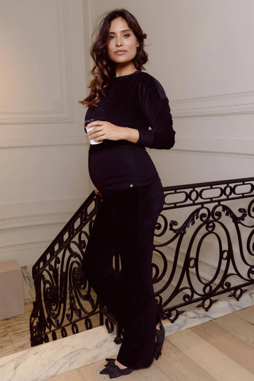 LOVE2WAIT high waist zwangerschaps broek zwart